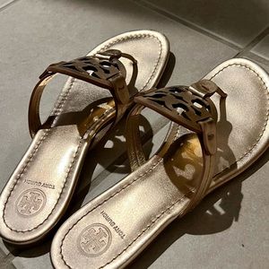 Rose gold Tory Burch sandals- size 8